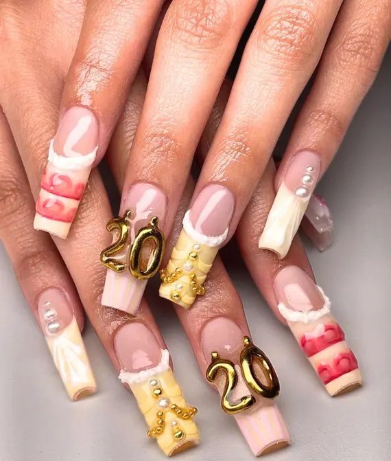 Age Number Nail Art