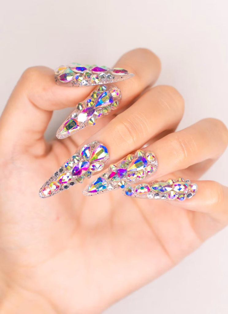Crystal Stiletto Nails
