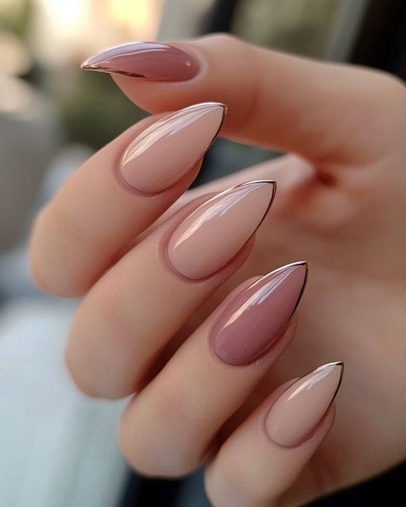 Nude Almond Nails