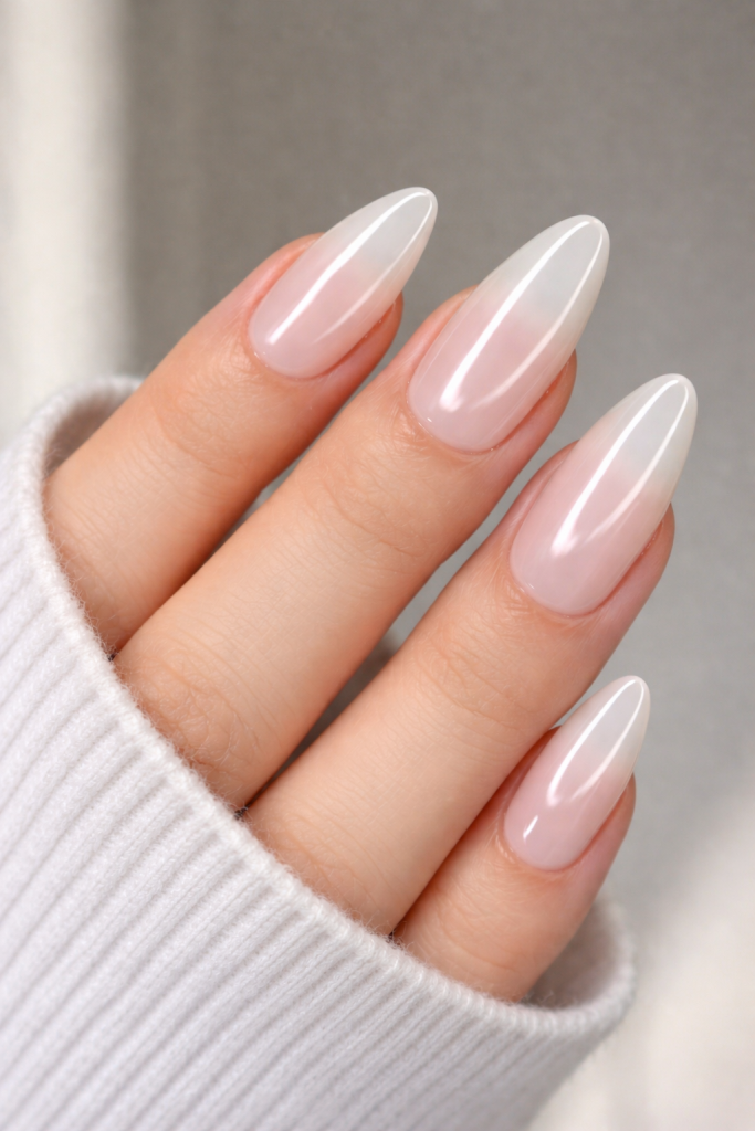  Light Milky Nude Nails