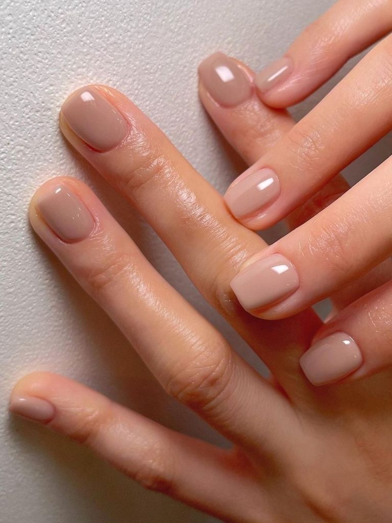 Nude Shade Gradient Across All Nails