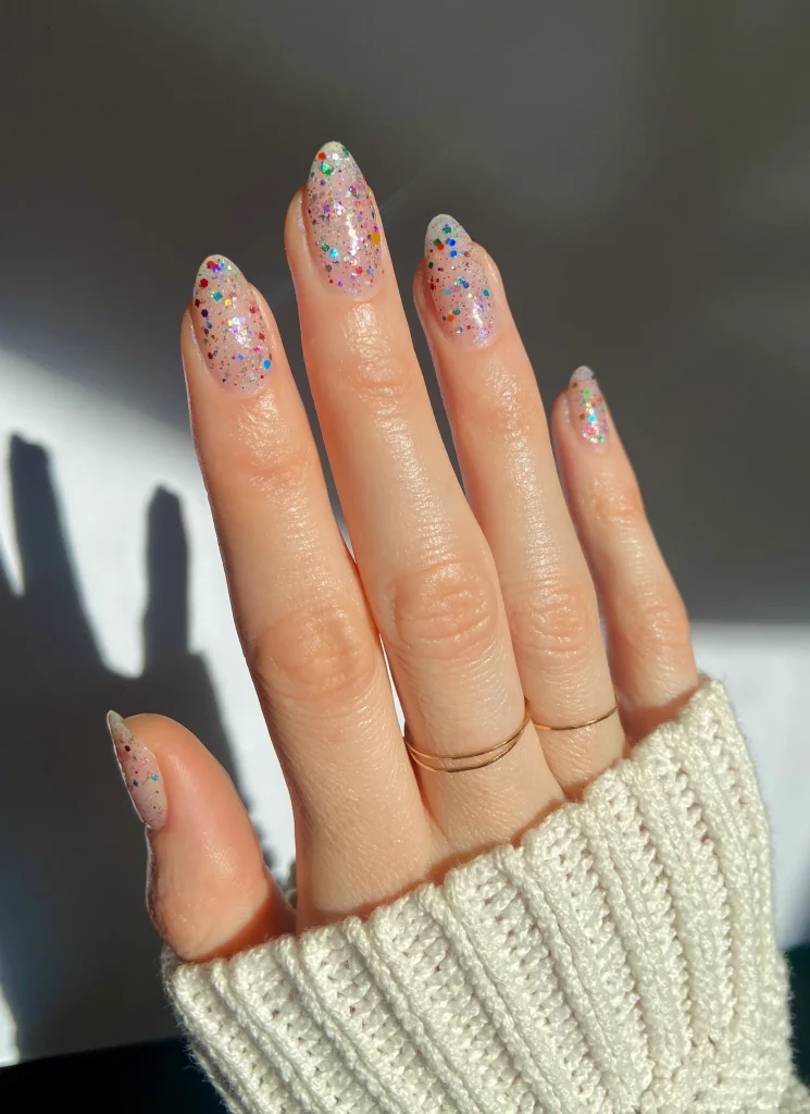 Party Confetti Style Nails