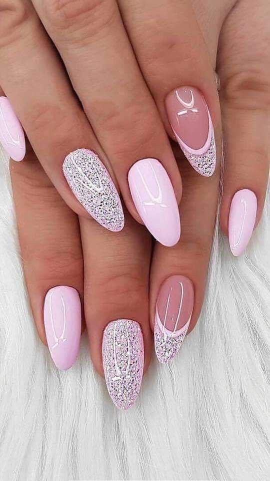 Pink Sparkle Birthday Manicure