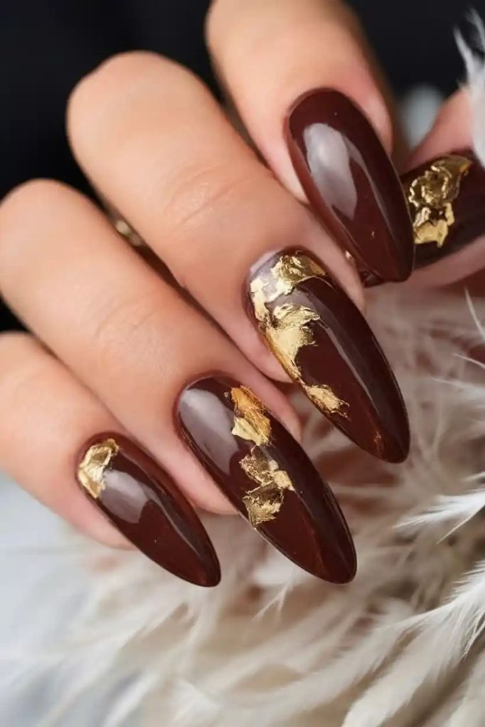 Brown with Gold Foil