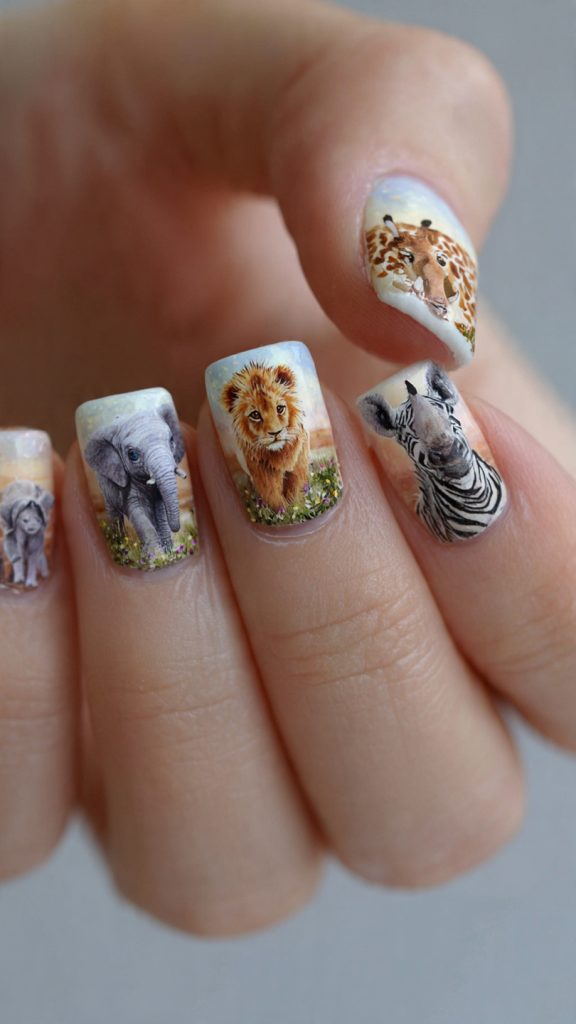 Baby Animal Nail Designs