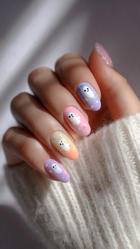 Cute Ghost Nail Designs