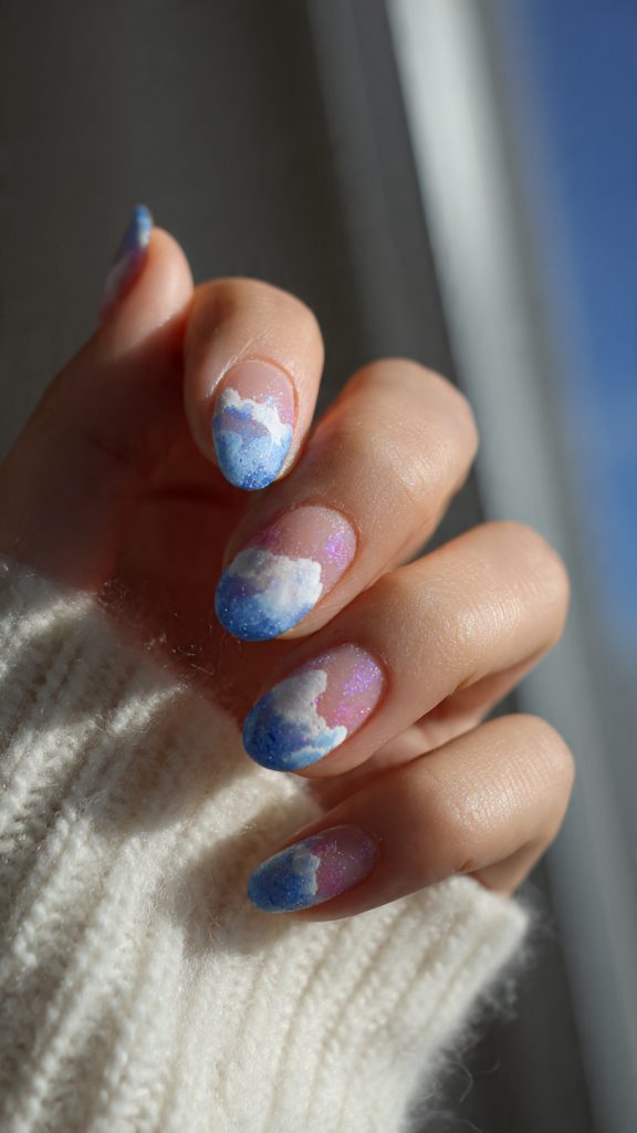 Dreamy Cloud Nail Design