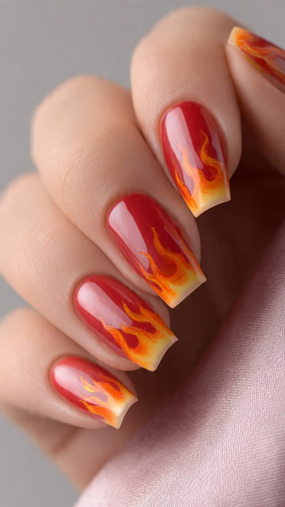Flame Tip Nails