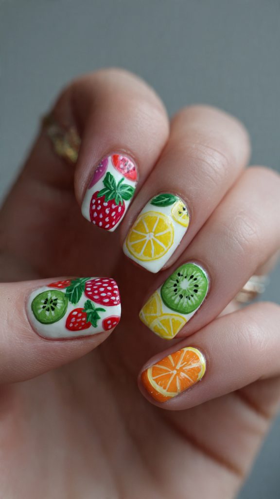 Fruit Mix and Match Nails