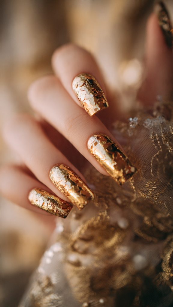 Gold Foil Nails