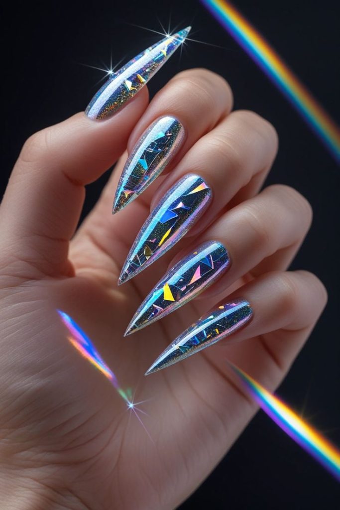Holographic Foil Nails