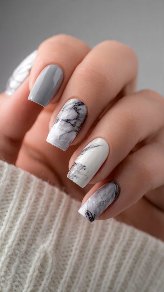 Marble Effect Nails