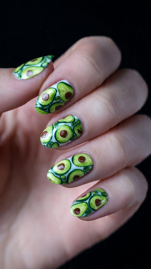 Mini Avocado Nail Art