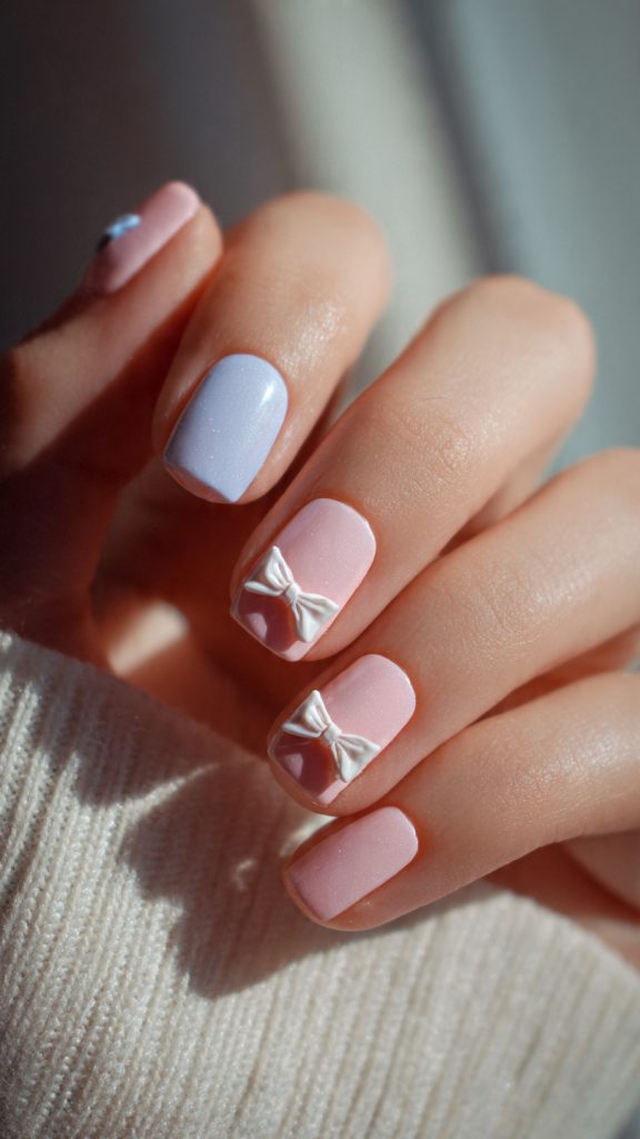 Mini Bow Nail Art