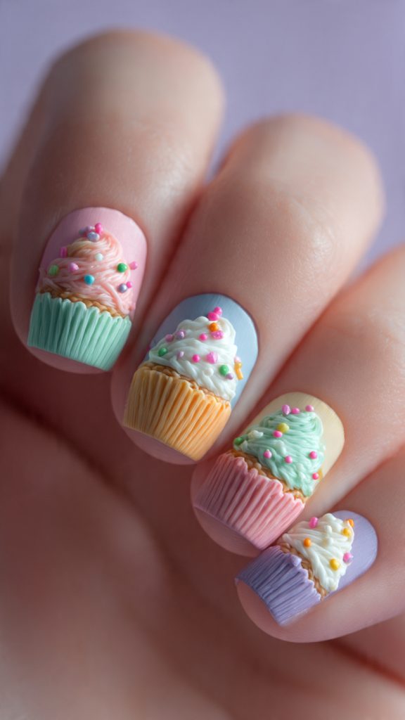 Mini Cupcake Nail Art