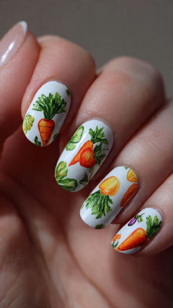 Mini Vegetable Nail Art