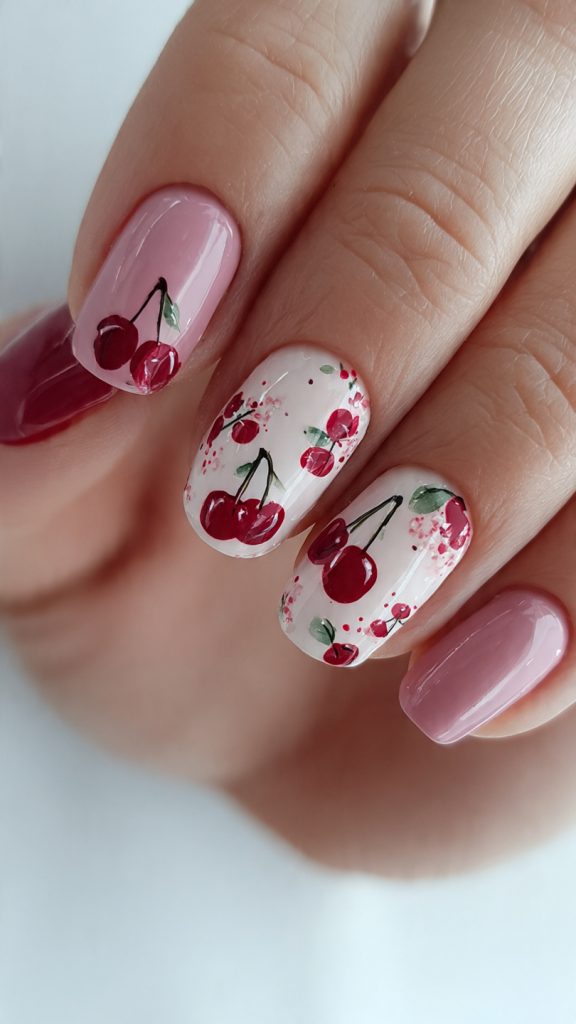 Sweet Cherry Nail Designs
