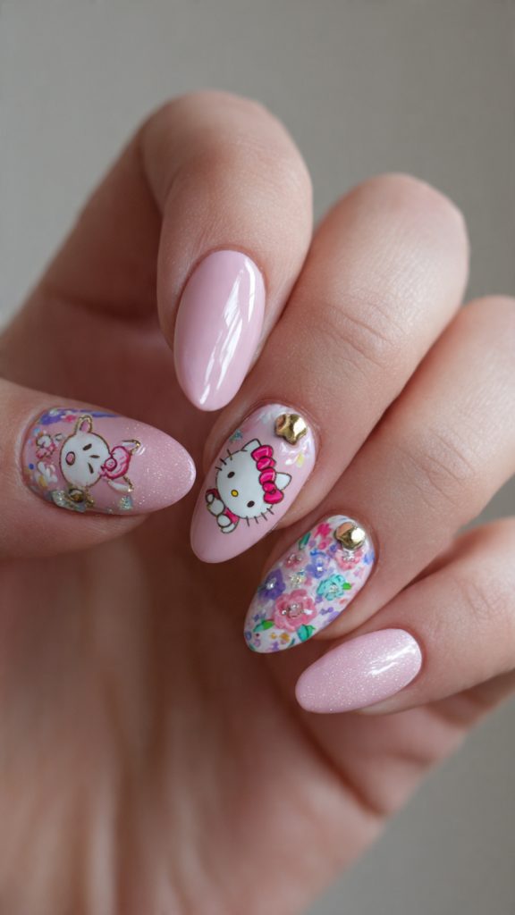 Kawaii Character Inspired Nails