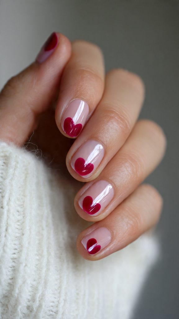 Tiny Heart Nail Art