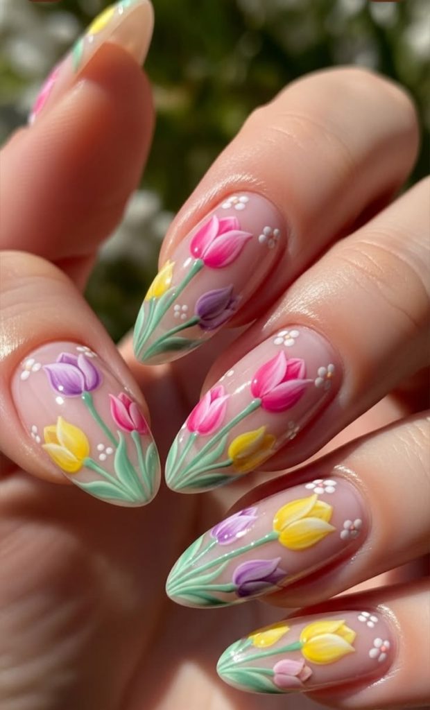 3D Tulip Nails