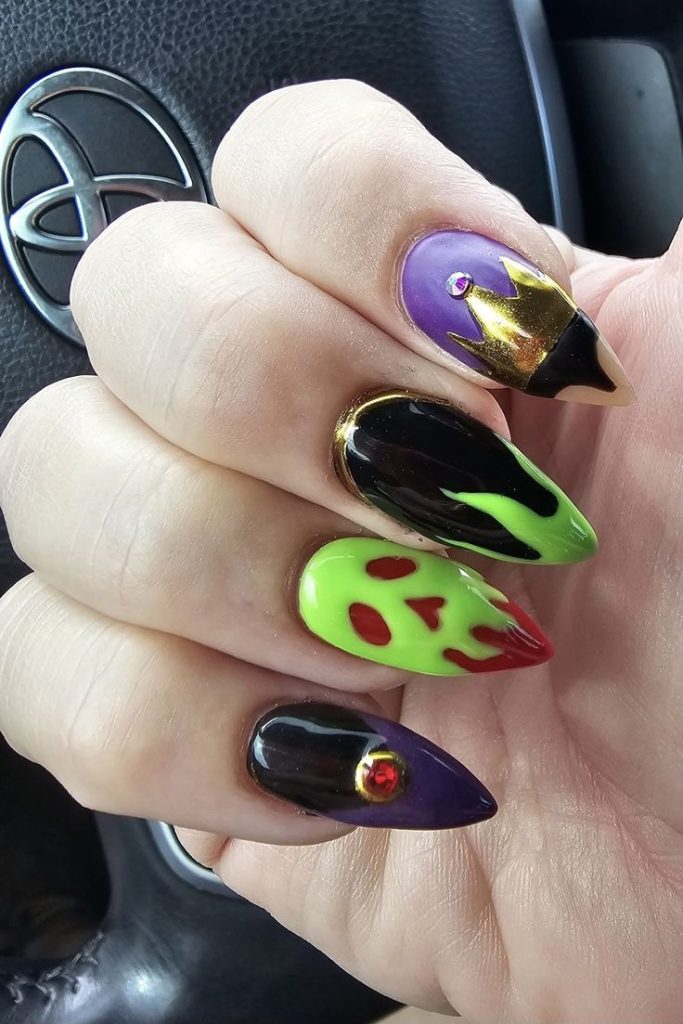 Bold Disney Villain Nail Inspirations