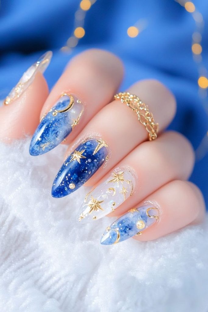 Cinderella Inspired Nails with Glass Slipper Detail