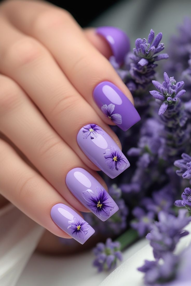 Classic Lavender Purple Nails