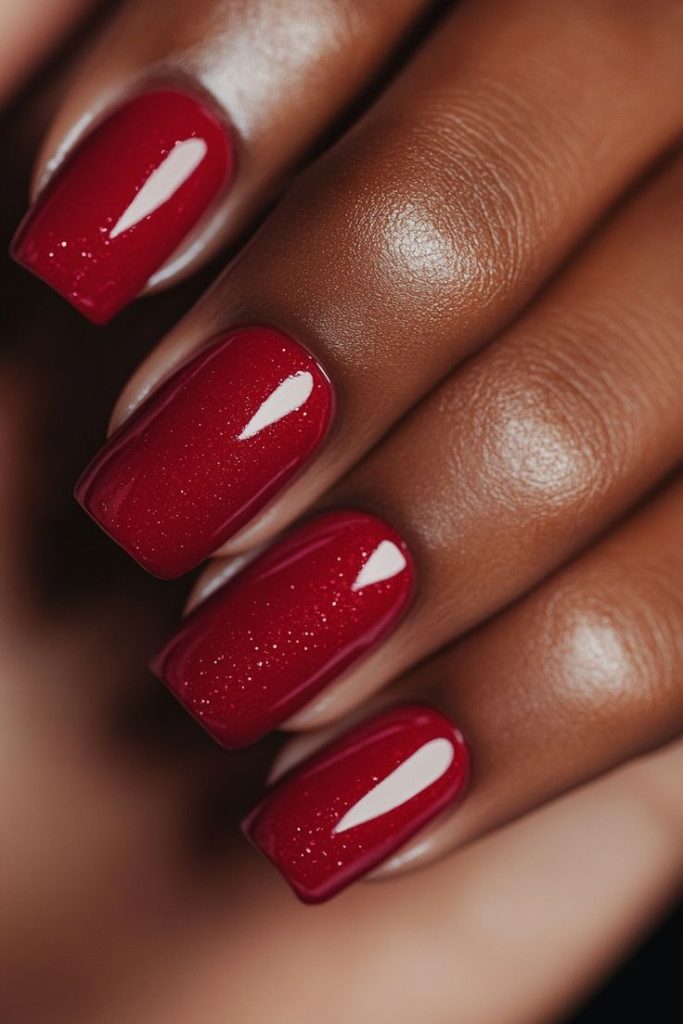 Cranberry Red Nails