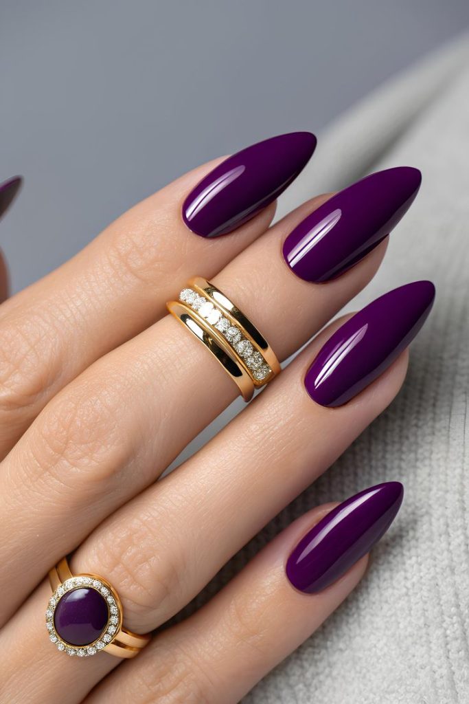 Deep Purple Nail Look