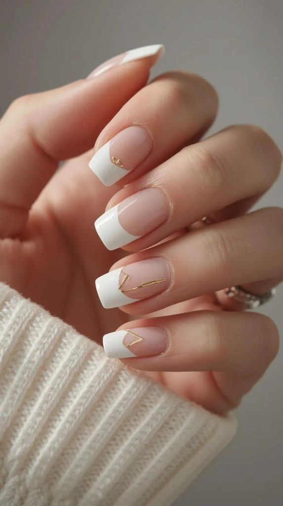 Elegant Bridesmaid French Acrylic Nail Look