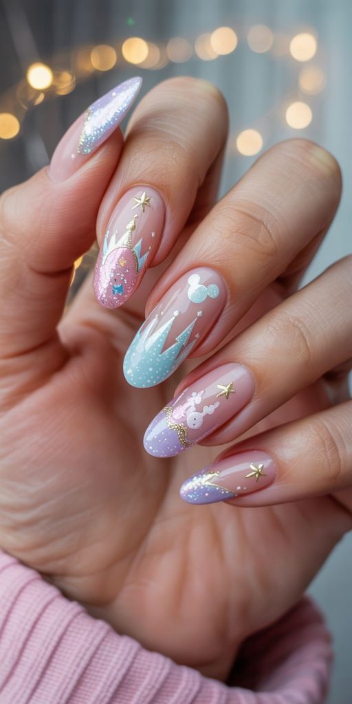 Elegant Disney Princess Nail Ideas