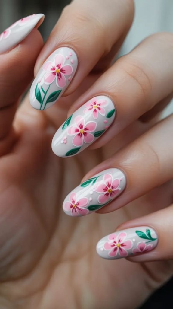 Fresh Floral Nail Looks for Spring Season