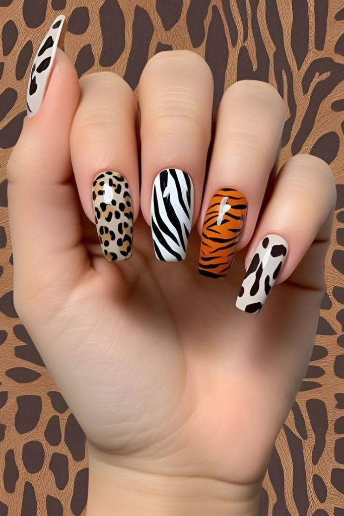 Fun and Trendy Animal Pattern Nail Designs