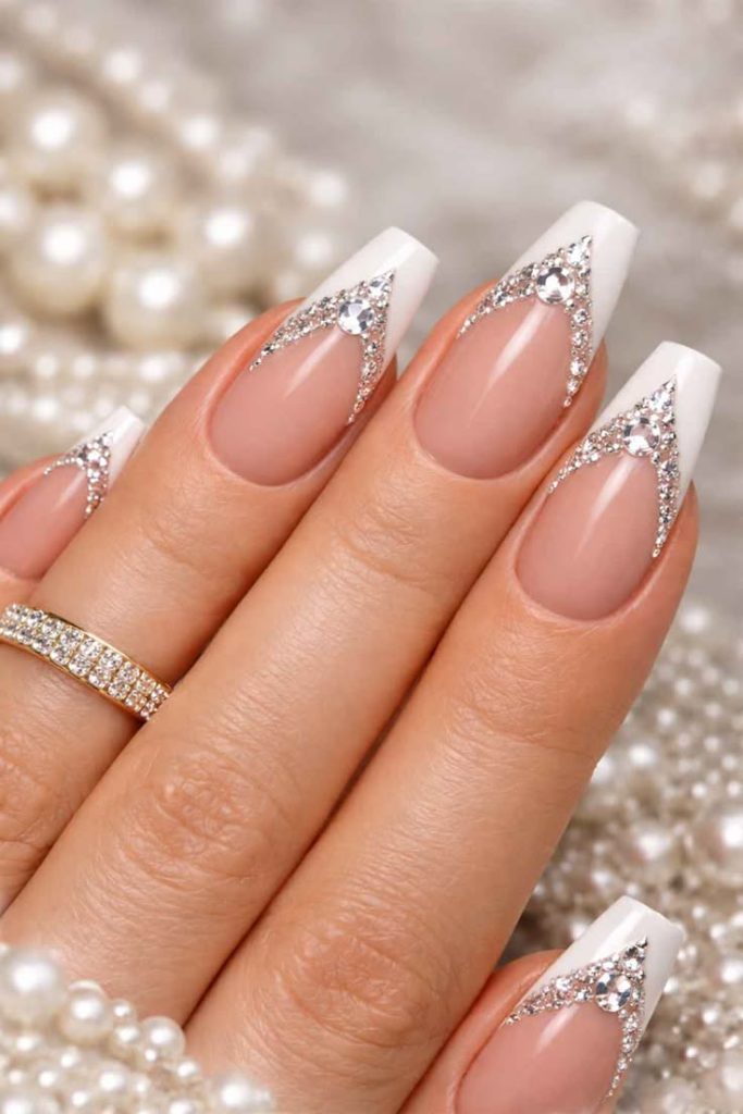 Glamorous High-End French Acrylic Nails