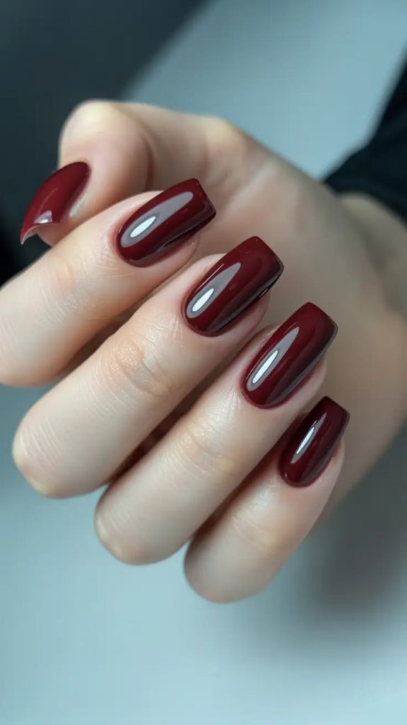 High Shine Deep Burgundy Classic Look