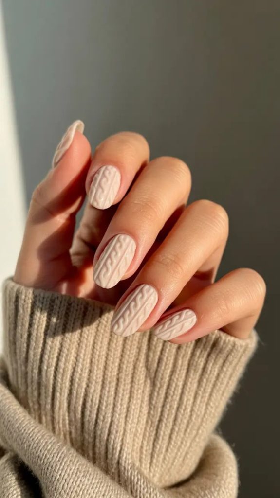 Holiday Sweater Nails