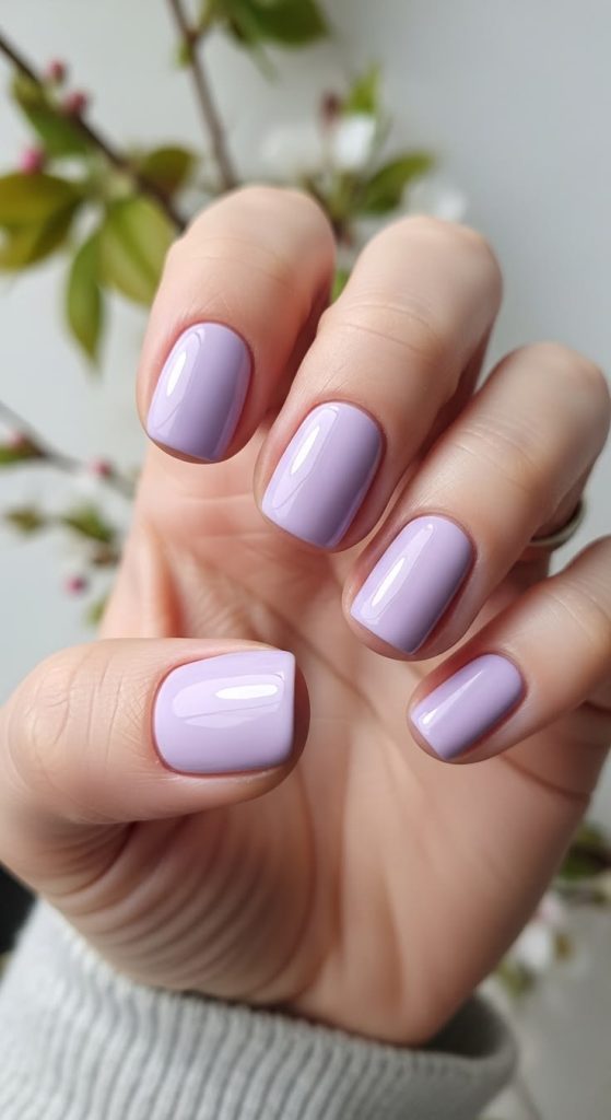 Lilac Square Nails