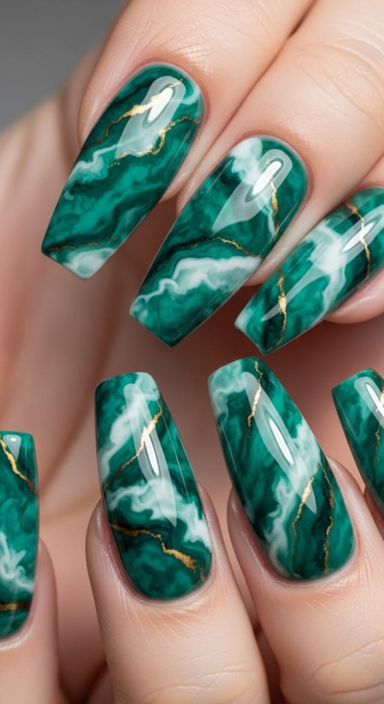 Marble Design Nails