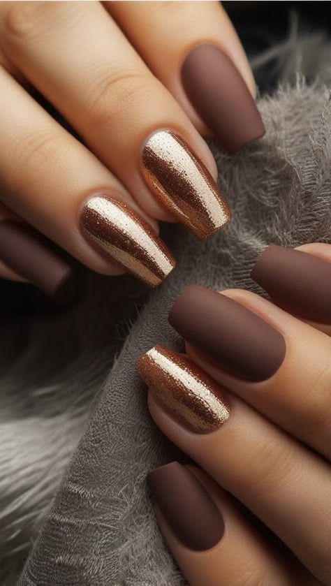 Matte and Gloss Combo nails