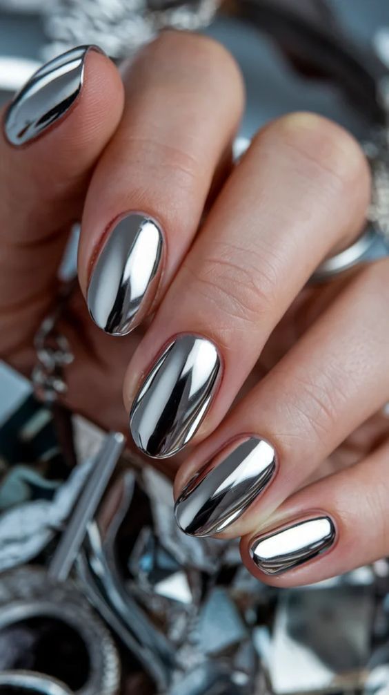  Mirror Silver Nails