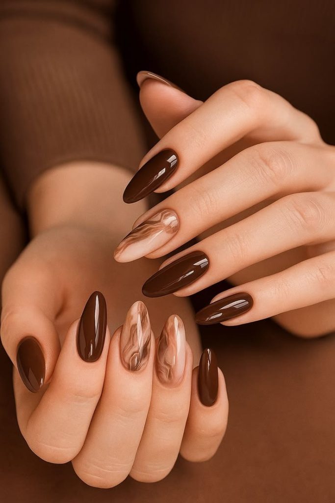 Mocha Latte Nails