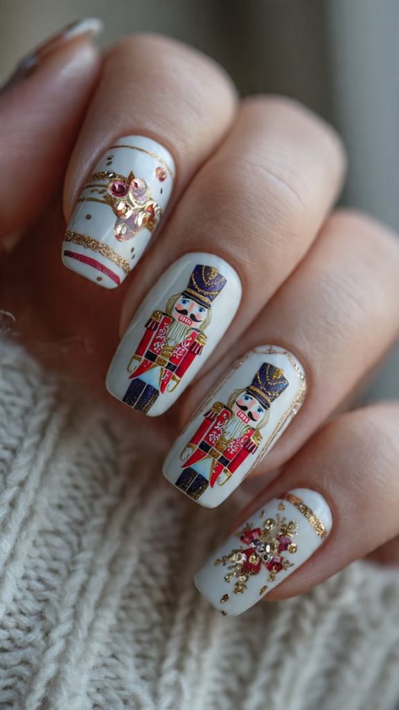 Nutcracker-Inspired Nails