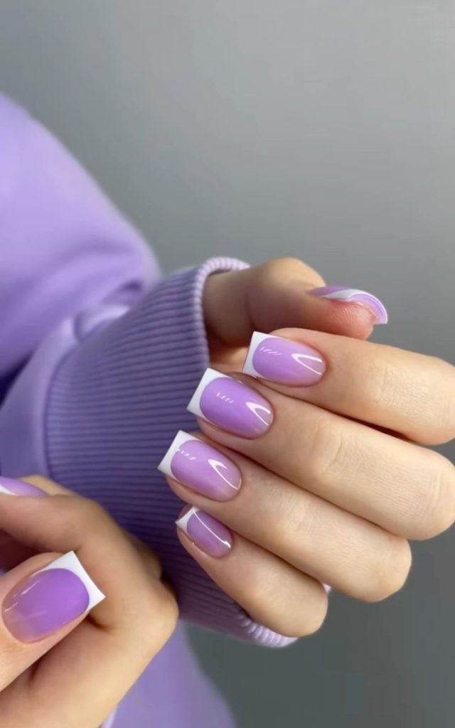 Purple French Tips