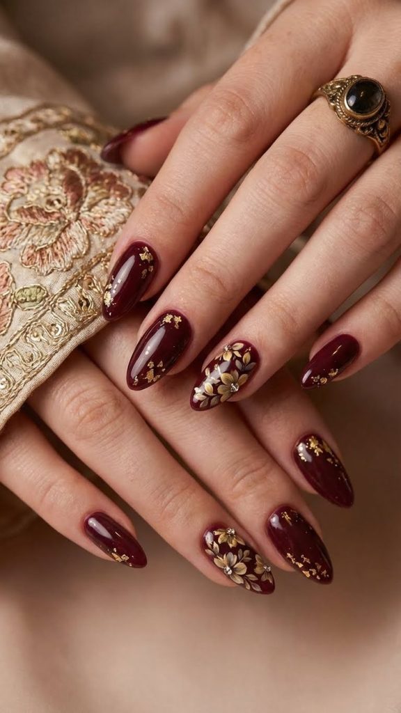 Rich Burgundy Nails for a Deep Elegant Look