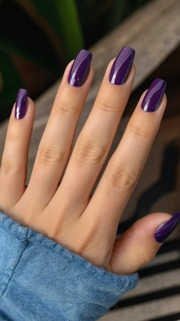 Rich Dark Purple Nails
