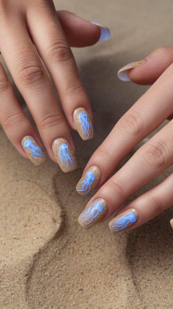 Sandy Beach Texture Nails