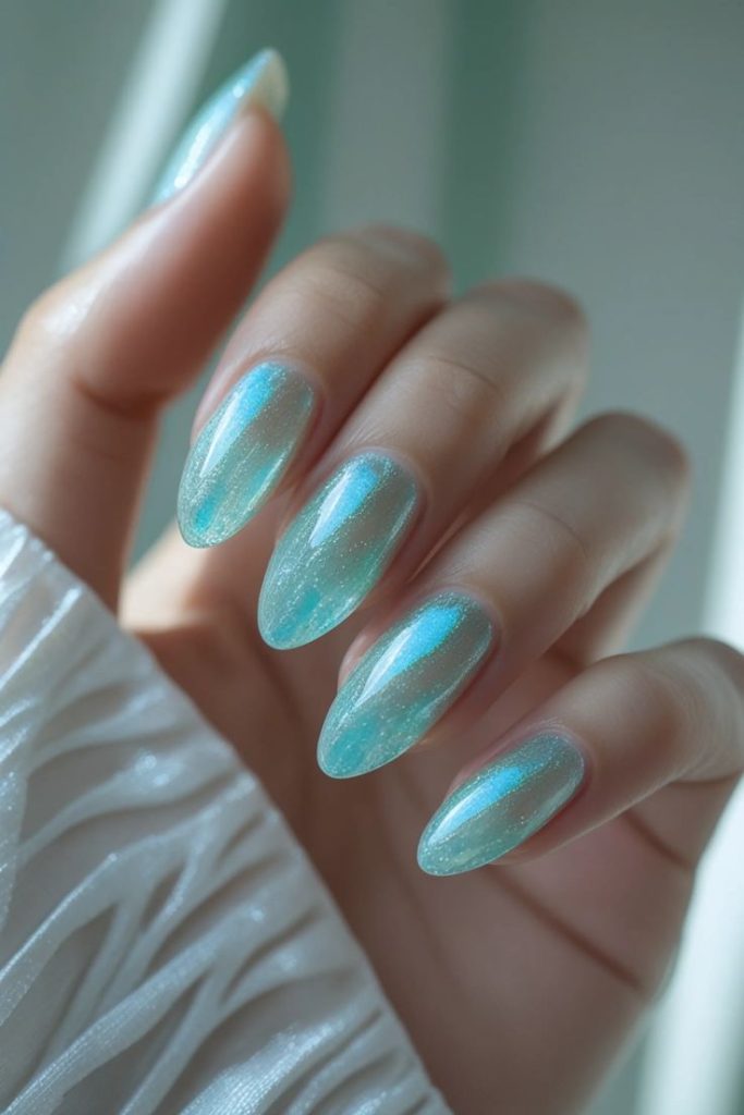 Sea Glass Style Nails