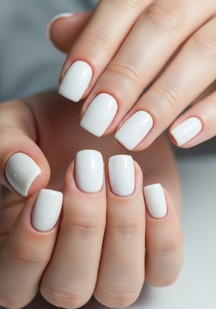 Simple Minimal Milky Nails