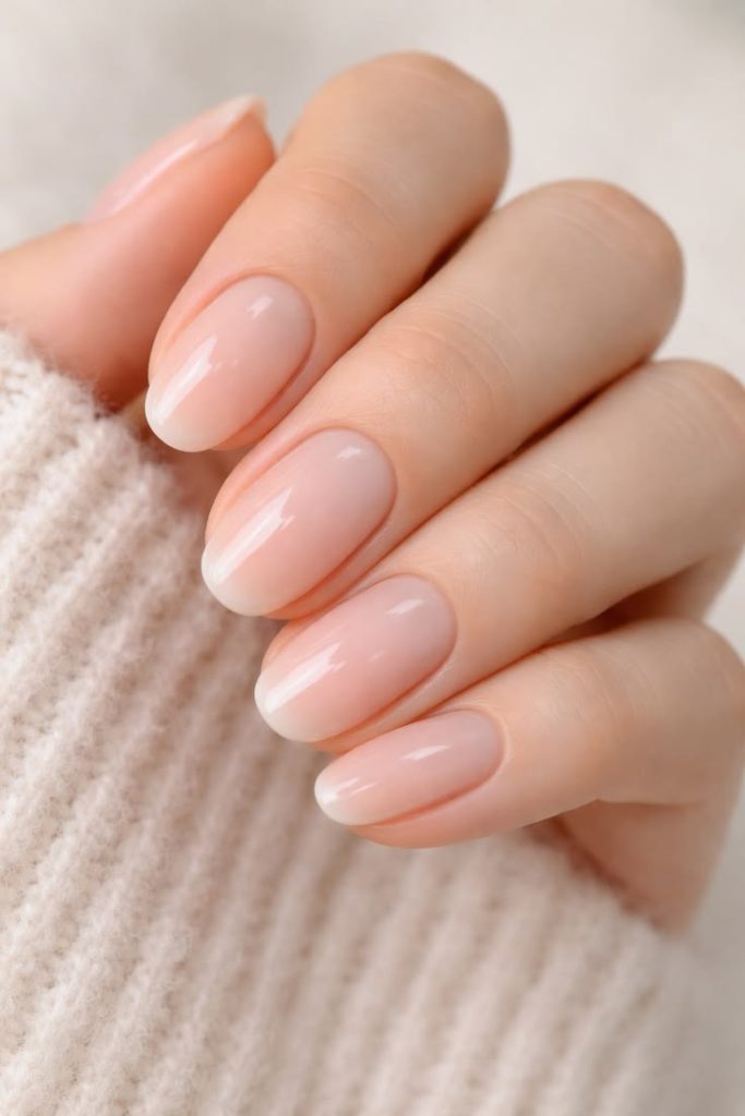 Simple and Elegant Nude Nails