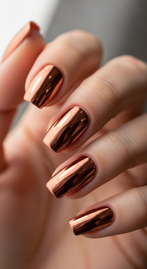Sleek and Shiny Metallic Nail Looks